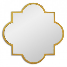 Зеркало в золотой фигурной раме Clover Gold (Кловер) Svart 70*70 см 