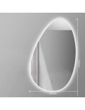 Зеркало-капля с задней фоновой светодиодной LED-подсветкой Верано-2 в интернет-магазине зеркальной мастерской ЗЕРКАЛА-М фото 1 