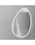Зеркало-капля с задней фоновой светодиодной LED-подсветкой Верано-2 в интернет-магазине зеркальной мастерской ЗЕРКАЛА-М фото 2 