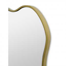 Овальное волнистое зеркало в золотой раме Fancy Oval Gold (Фэнси) Smal 60*80 см 