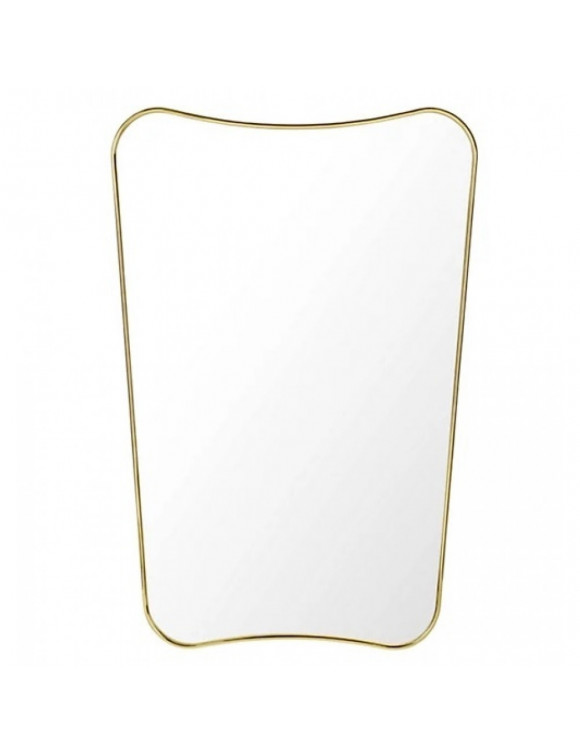 Зеркало фигурное в тонкой золотой раме с закруглёнными углами Sky M Gold (Скай) Smal 45/60*85 см в интернет-магазине зеркальной мастерской ЗЕРКАЛА-М фото