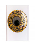Круглое зеркало в золотой декоративной раме Round Gold в интернет-магазине зеркальной мастерской ЗЕРКАЛА-М фото 6 