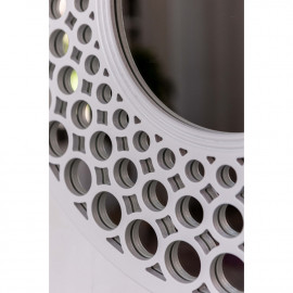 Круглое зеркало в белой декоративной раме Round White 