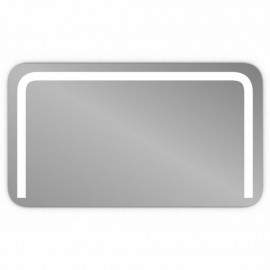 Настенное зеркало с фронтальной и задней фоновой LED-подсветкой с закруглёнными углами Нота 002 