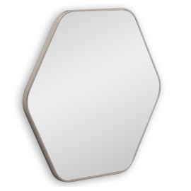 Шестиугольное зеркало в серебряной тонкой раме Hexagon M Silver (Хексаген) Smal 80*74 см 