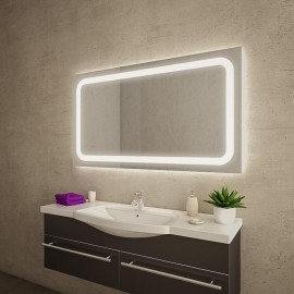 Настенное зеркало с фронтальной и задней фоновой LED-подсветкой Триом 001 