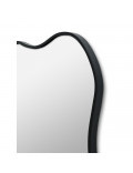 Круглое зеркало в чёрной волнистой раме Fancy S Black(Фэнси) Smal Ø60 см в интернет-магазине зеркальной мастерской ЗЕРКАЛА-М фото 2 