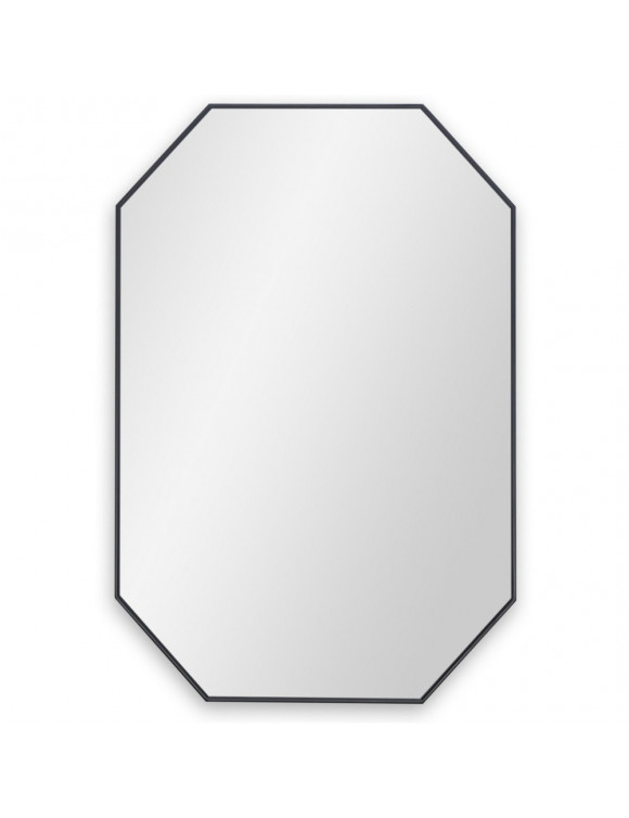 Восьмиугольное зеркало в чёрной раме Stilig M Black (Стилиг) Smal 65*97 см в интернет-магазине зеркальной мастерской ЗЕРКАЛА-М фото