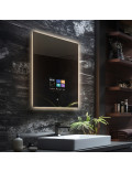 Умное Smart зеркало с подсветкой и сенсорным экраном с Android OS SM001-7 500х700 мм в интернет-магазине зеркальной мастерской ЗЕРКАЛА-М фото 4 