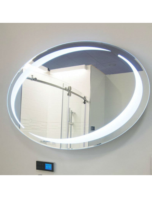 Овальное настенное зеркало со светодиодной LED-подсветкой Ванесса в интернет-магазине зеркальной мастерской ЗЕРКАЛА-М фото