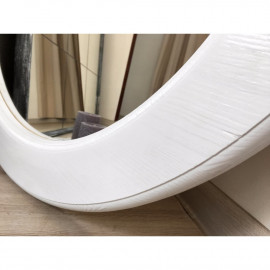 Зеркало круглое в белой раме Big window white 