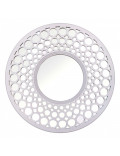 Круглое зеркало в белой декоративной раме Round White в интернет-магазине зеркальной мастерской ЗЕРКАЛА-М фото 3 